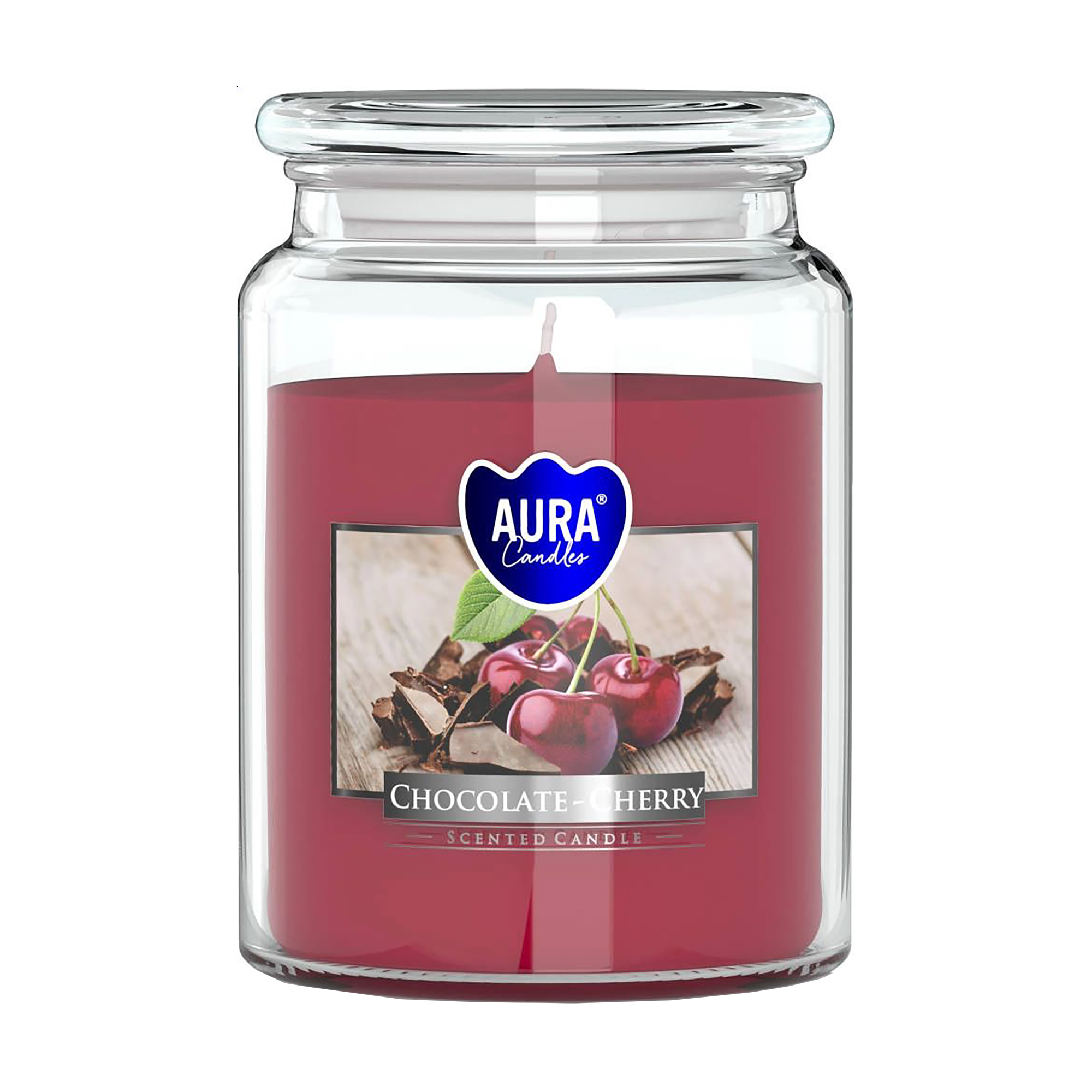 Ароматична свічка в банці Bispol Scented Candle Aura Chocolate-Cherry, 500 г (snd99-104)